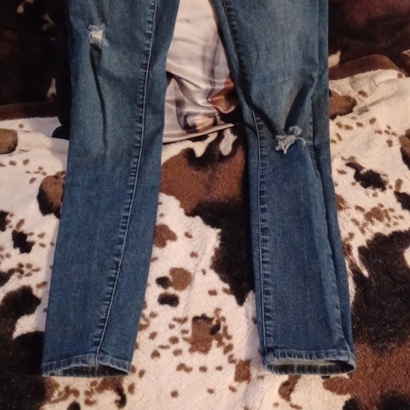 PACSUN, DISTRESSED, LOW RISE, SKINNIEST, STRETCH JEANS W24X36 - Picture 4 of 10